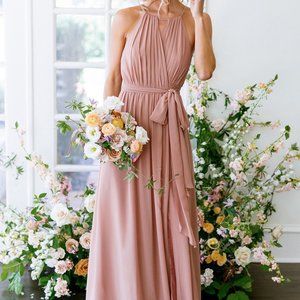 Revelry Eliza Chiffon Wrap Dress